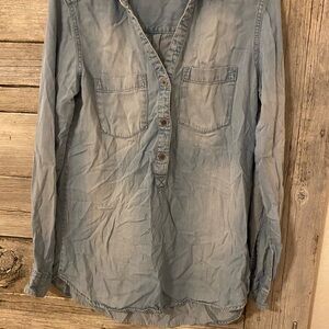 Denim Button-Up Shirt